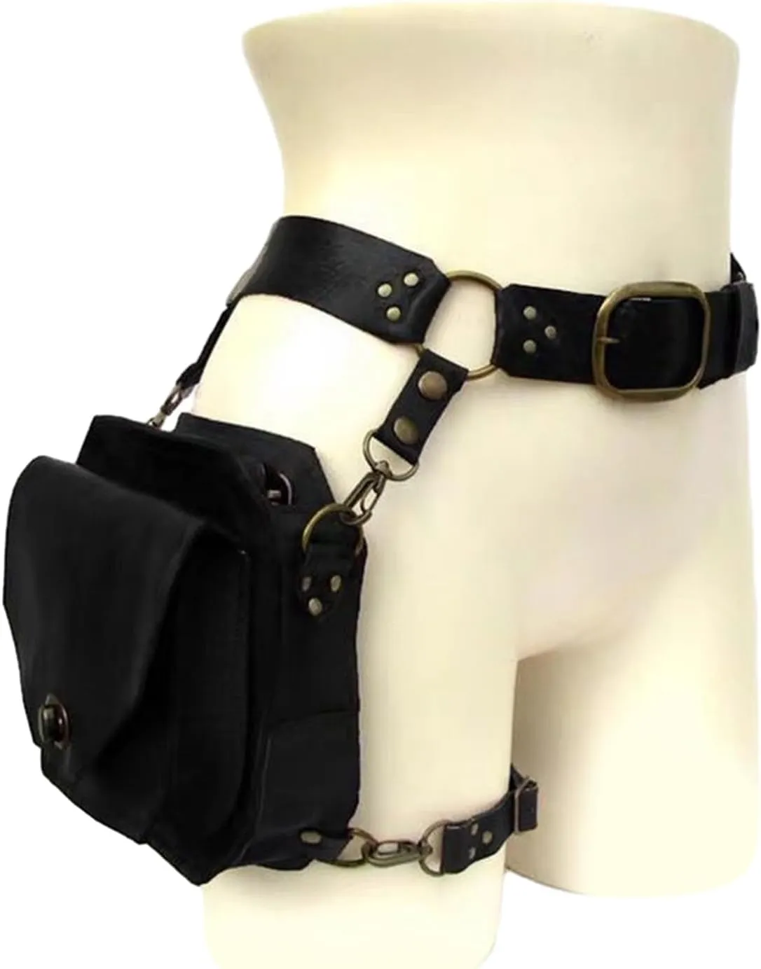 Medieval Waist Belt Drop Leg Pack Steampunk Waist Pack Thigh Bag Leather Fanny Pack Motorcycle Waist Belt