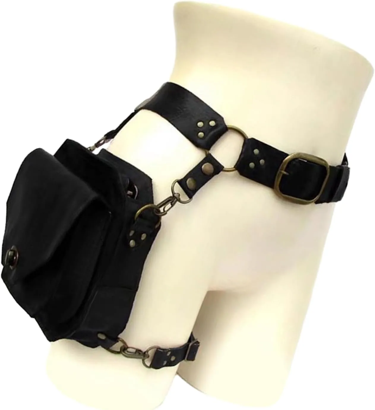 Medieval Waist Belt Drop Leg Pack Steampunk Waist Pack Thigh Bag Leather Fanny Pack Motorcycle Waist Belt