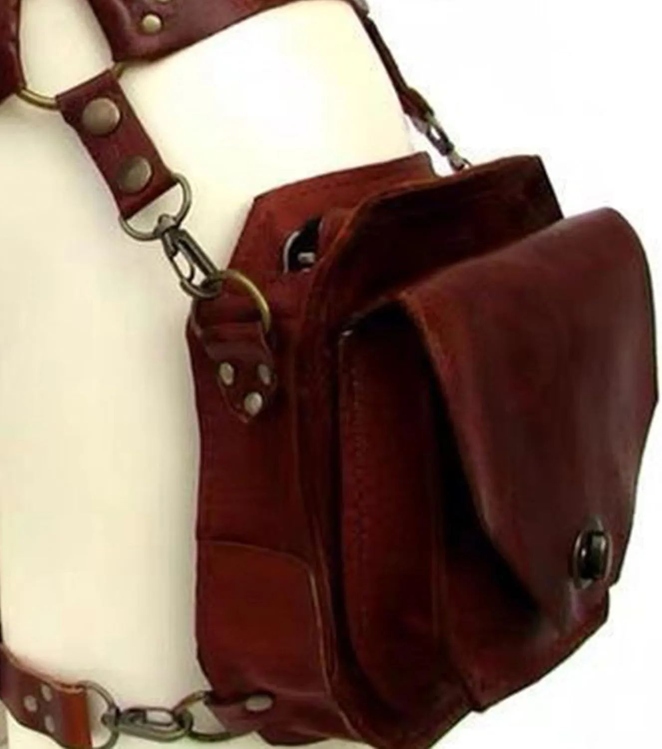 Medieval Waist Belt Drop Leg Pack Steampunk Waist Pack Thigh Bag Leather Fanny Pack Motorcycle Waist Belt