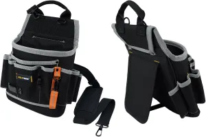 MELOTOUGH Heavy Duty Tradesman Pro Tool Pouch with Various Sized Pockets and Electrical Tape Thong, Electricians Tool Pouch 13-Pocket (13 Pockets) ……