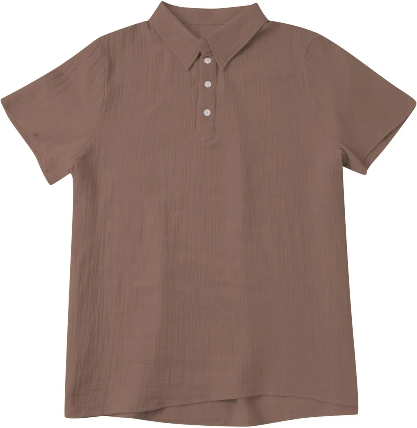 Men's Button Polo Shirt Textured Casual Knit Short Sleeve Polo T Shirt Summer Beach Holiday Stretchy Golf Shirts