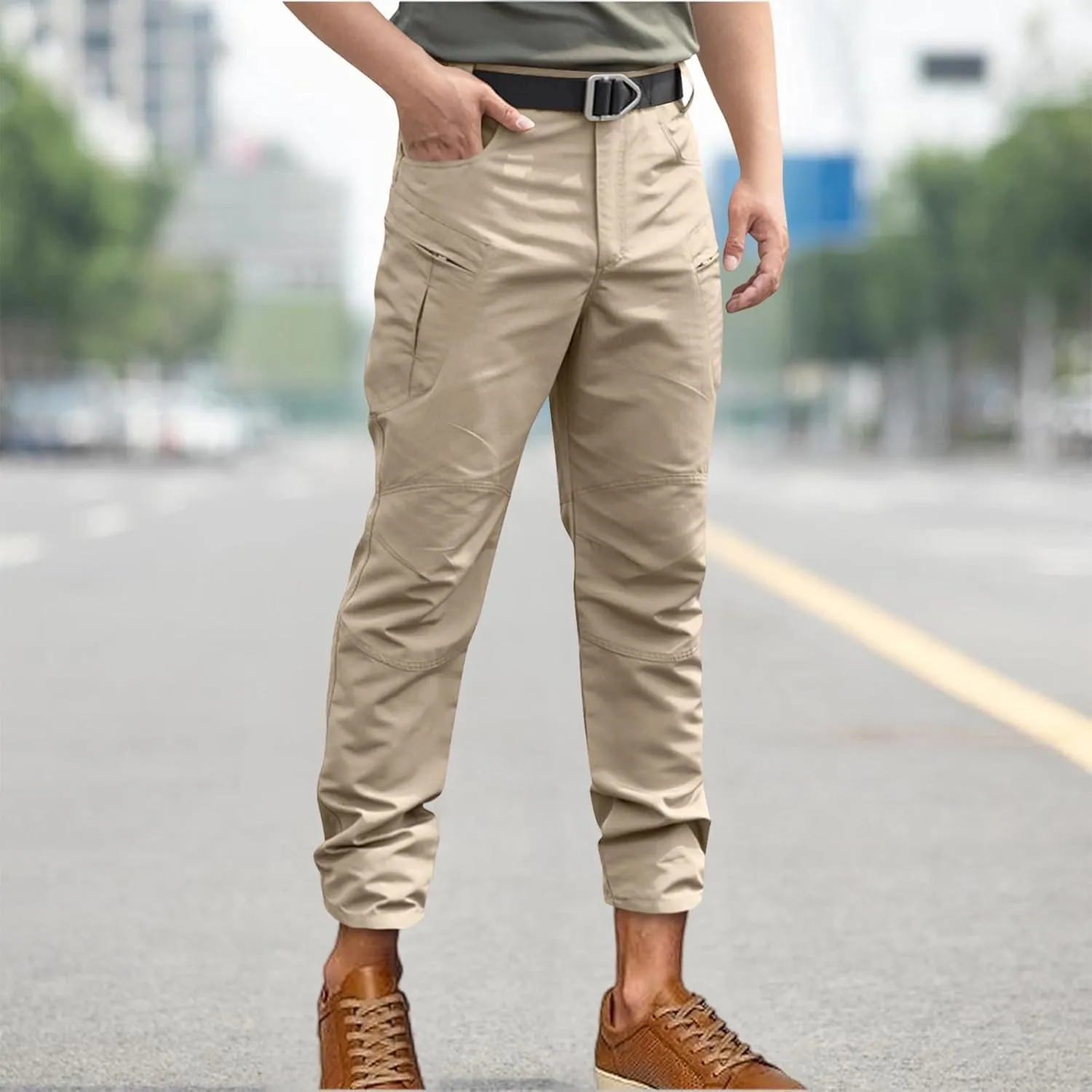 Men's Cargo Pants Flex Stretch Tactical Pant Water Resistant Ripstop Work Sweatpants Lightweight Outdoor Hiking Gear