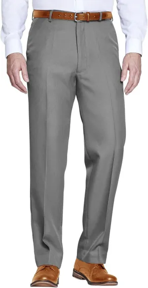 Men's Elasticated Pants with Hidden Stretch Fit Waist Smart Formal Comfortable Golf Slacks