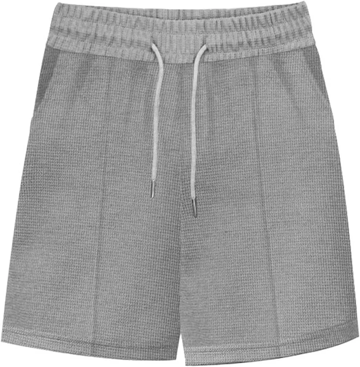 Mens Fashion Solid Color Drawstring Elastic Waist Training Trousers Summer Casual Ventilate Sports Running Shorts