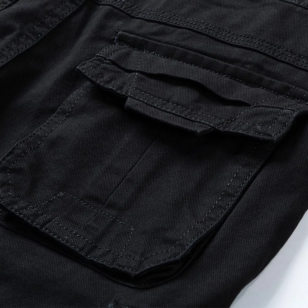 Men's Slim Fit Tactical Cargo Shorts Summer Multi Pockets Military Work Shorts