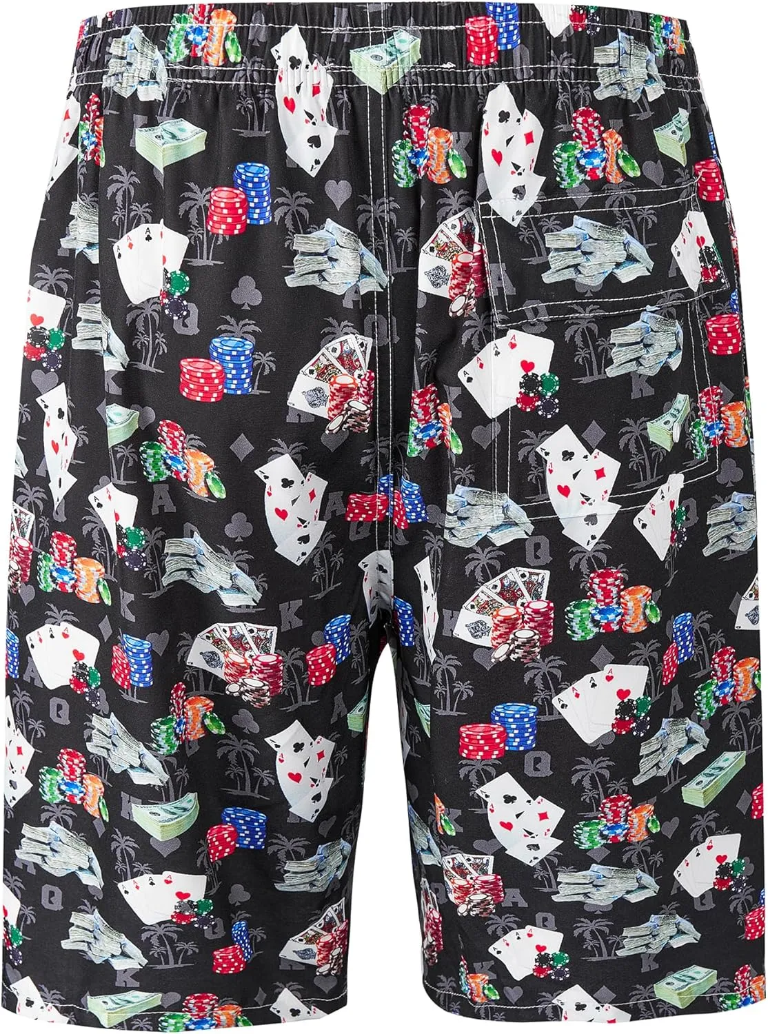 Mens Swim Trunks 9 Inch Inseam Stretch Board Shorts Built-in Quick Dry Swimwear Bathing Suits with Compression Liner