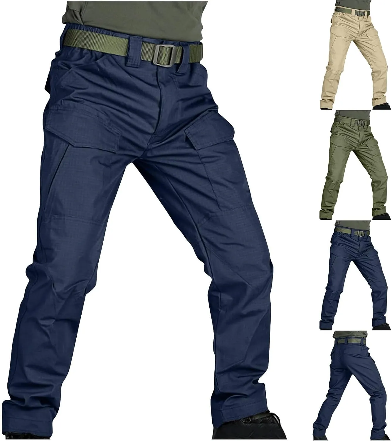 Men's Tactical Pants Water Resistant Combat Stretch Cargo Pants for Men Lightweight Outdoor Hiking Work Pants