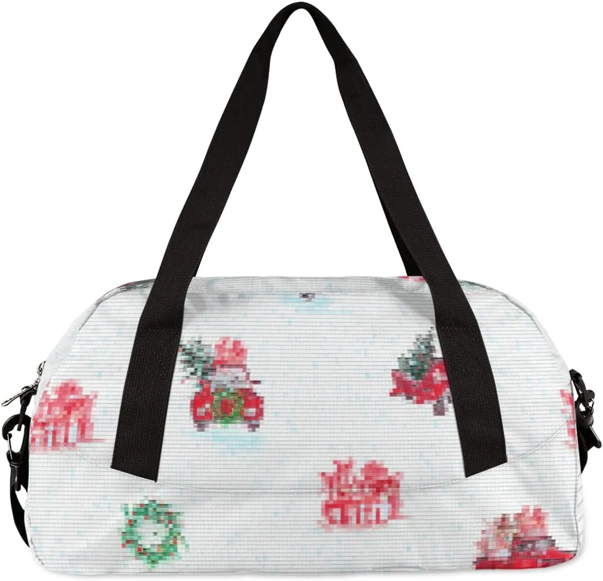 Merry Christmas Holiday Winter Kids Duffel Bag for Girls Boys Teens, Merry Christmas Dance Bag Overnight Small Duffel Bag Carry On Weekend Sports Gym Travel Bag for School Practice Gymnastics Ballet