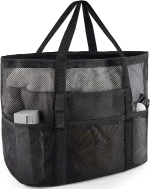 Mesh Beach Bag For Women,Large Foldable Swimming Beach Tote Bag With Zipper Pocket,Large Tote Bag For Family.