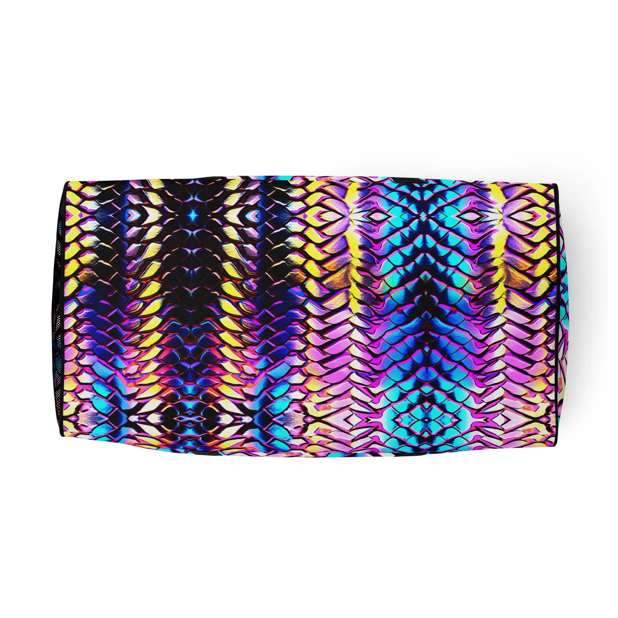 Metallic Snakeskin Duffle Bag