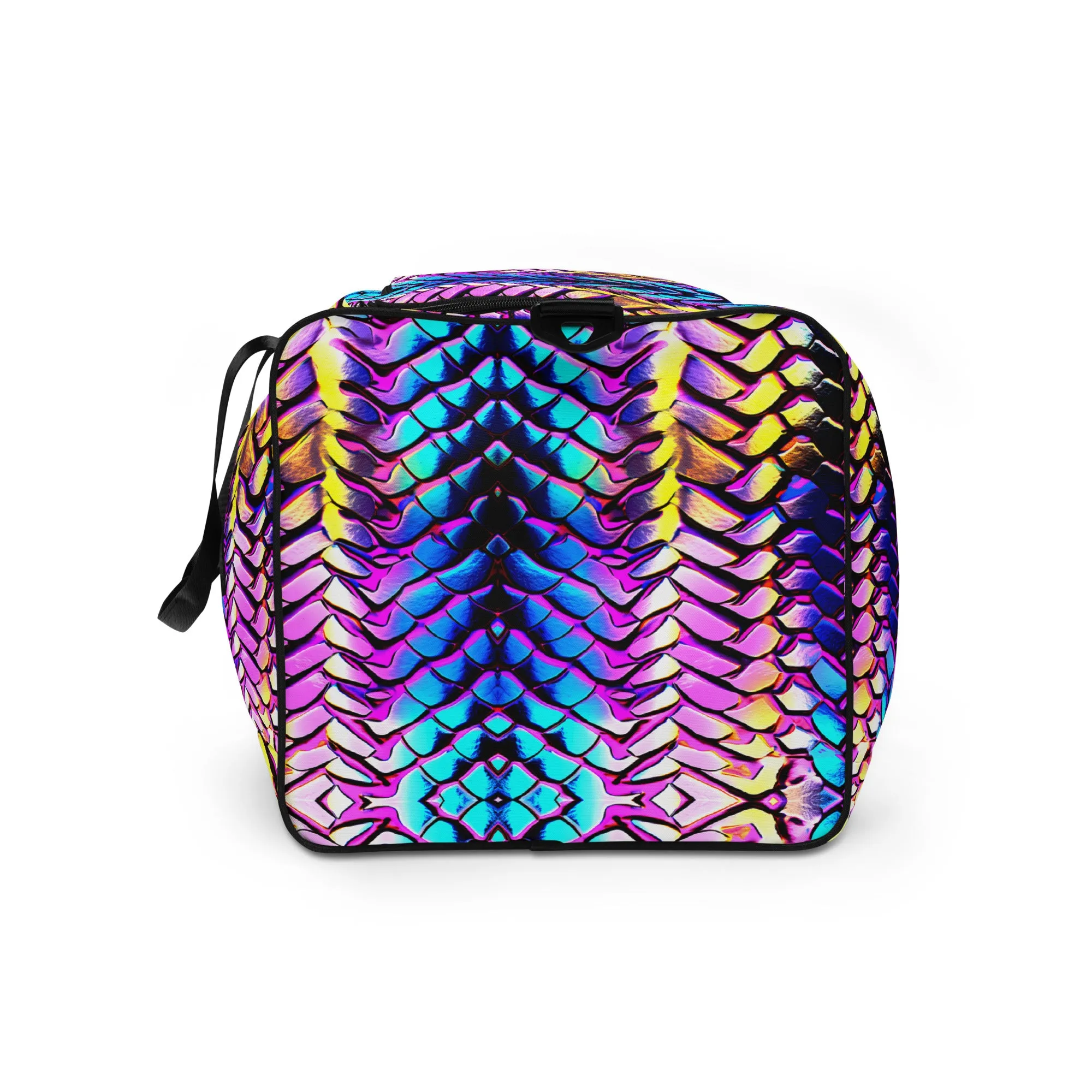 Metallic Snakeskin Duffle Bag