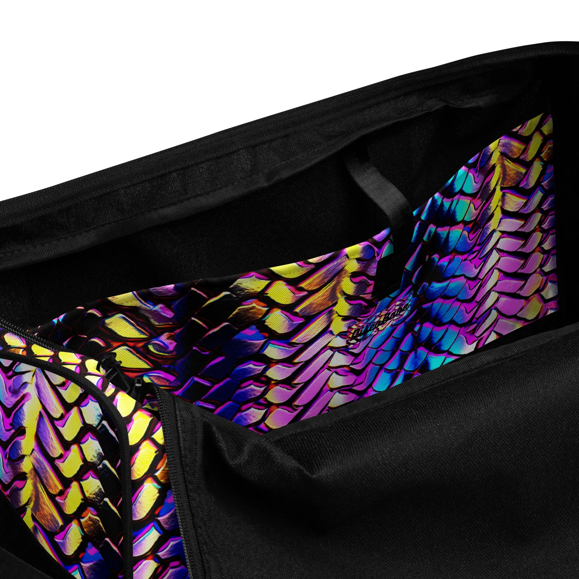 Metallic Snakeskin Duffle Bag
