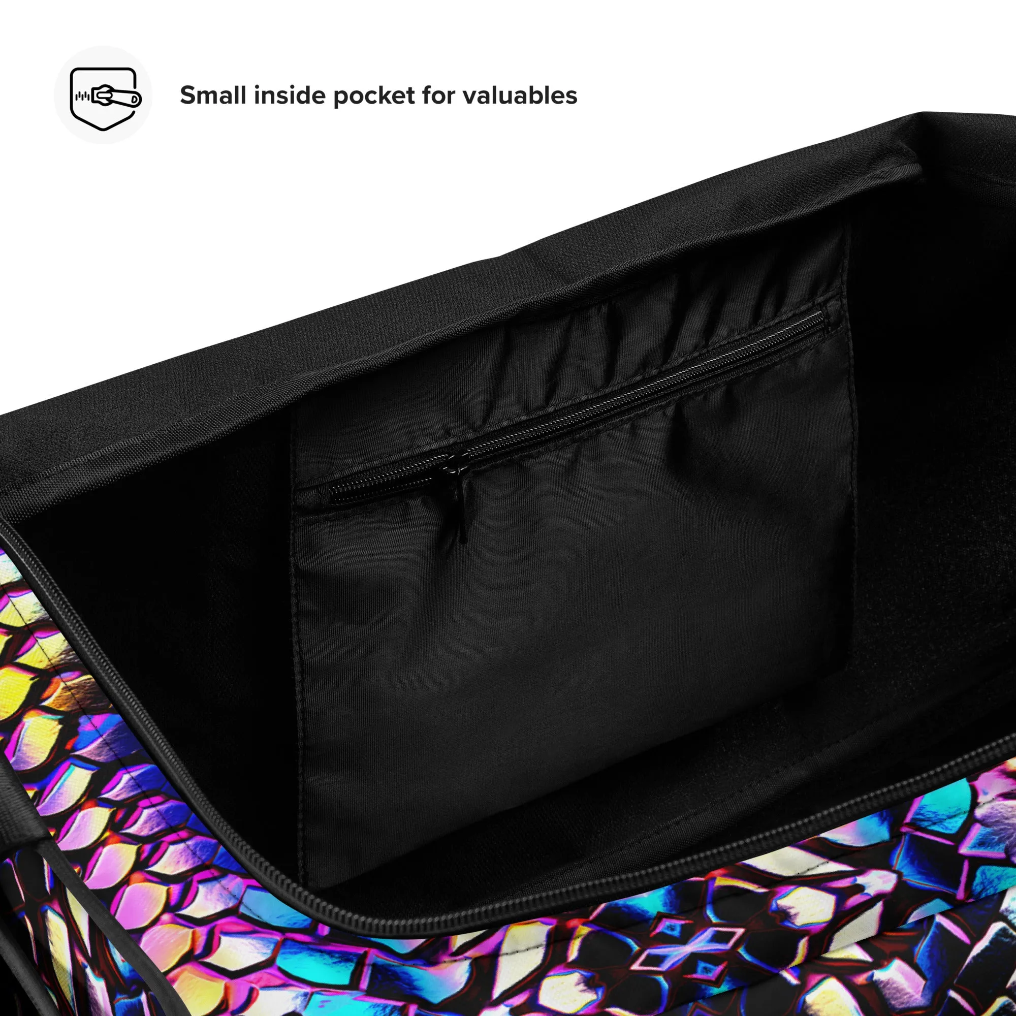 Metallic Snakeskin Duffle Bag