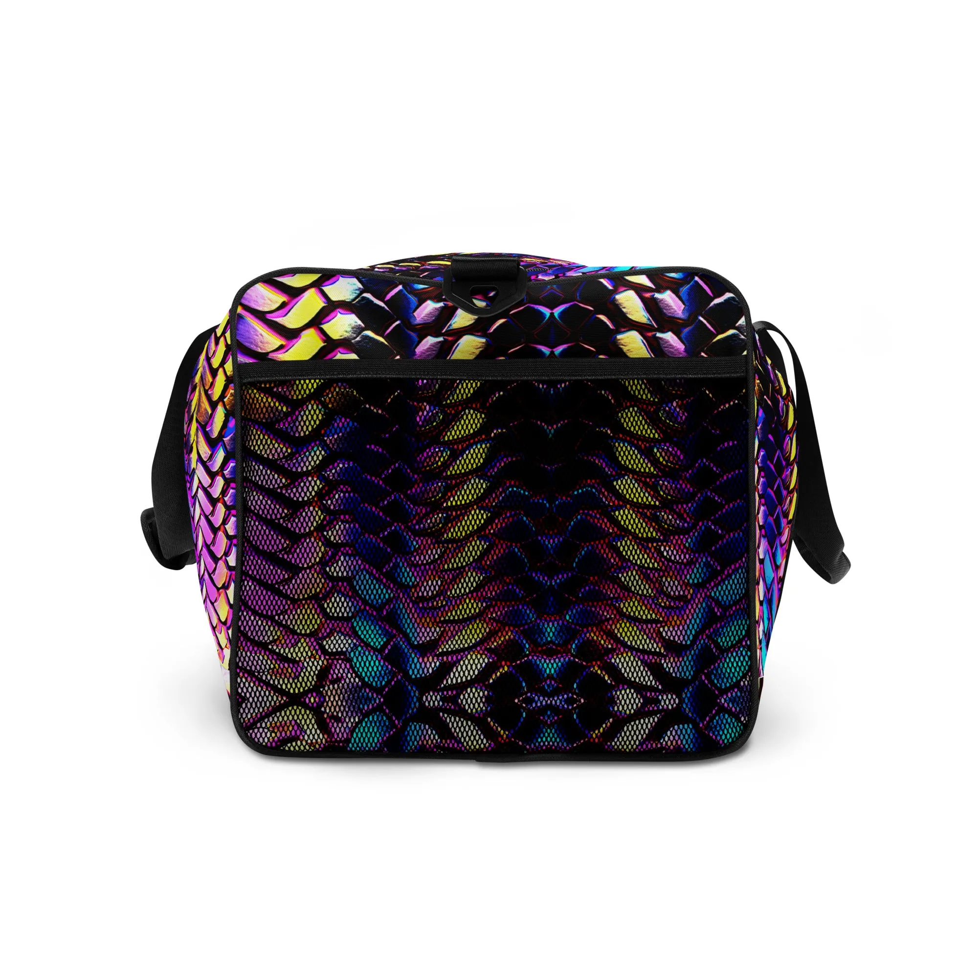 Metallic Snakeskin Duffle Bag