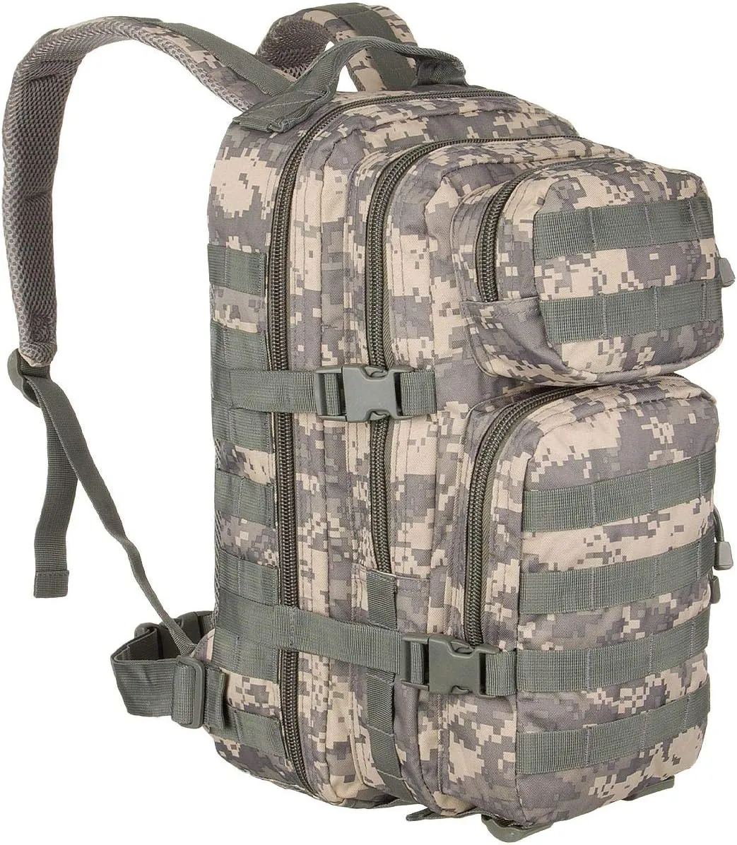 Mil-Tec Unisex Assault Pack - Rugged Durable Lightweight Ergonomic Versatile Tactical Outdoor Camping Hiking Backpack with Adjustable Padded Shoulder Straps & MOLLE Loops, ACU Camo, 36L