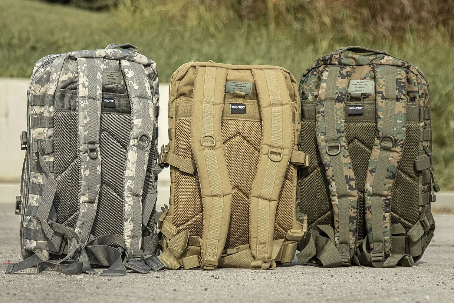 Mil-Tec Unisex Assault Pack - Rugged Durable Lightweight Ergonomic Versatile Tactical Outdoor Camping Hiking Backpack with Adjustable Padded Shoulder Straps & MOLLE Loops, ACU Camo, 36L