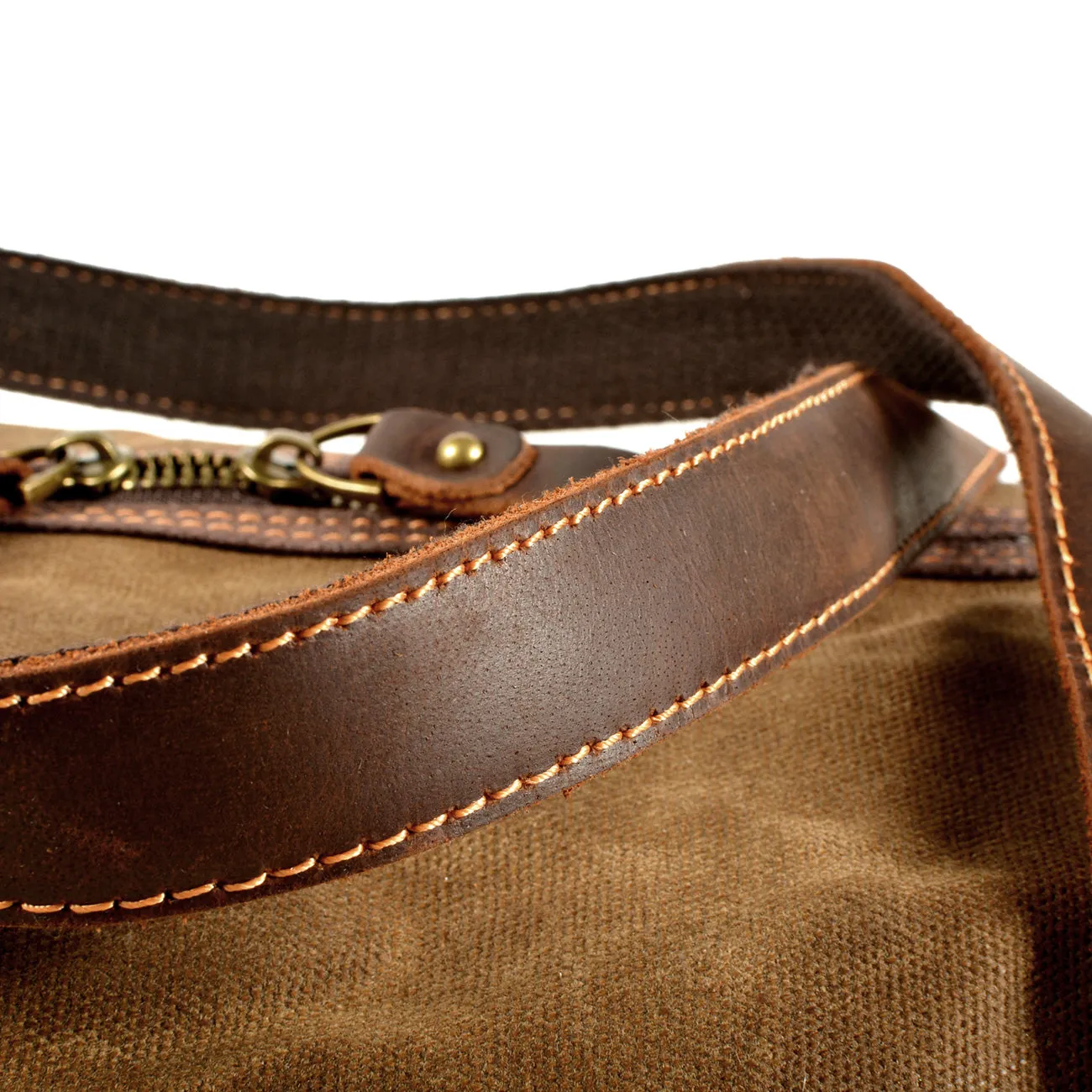 Military-Style Canvas Duffle Bag Handcrafted