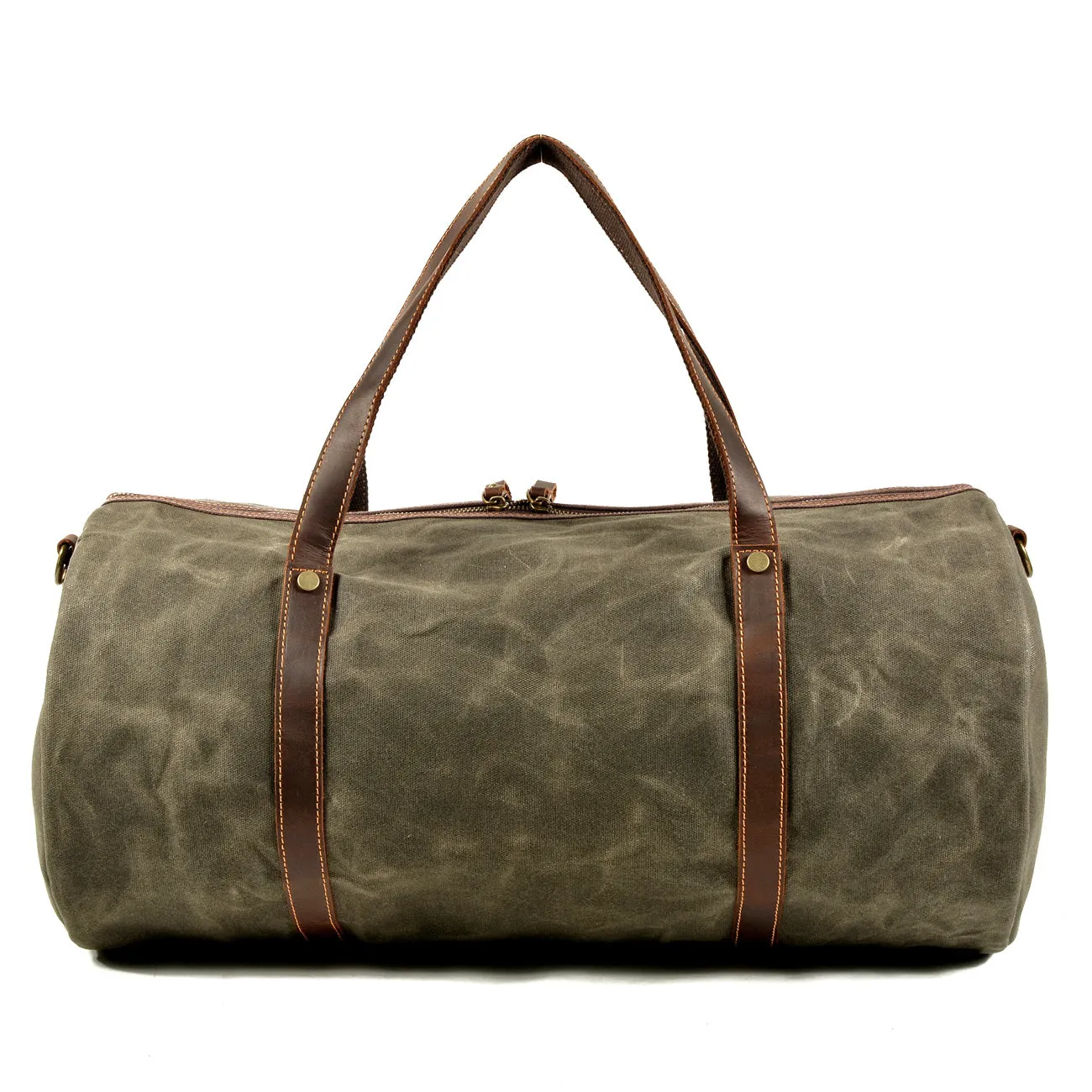 Military-Style Canvas Duffle Bag Handcrafted