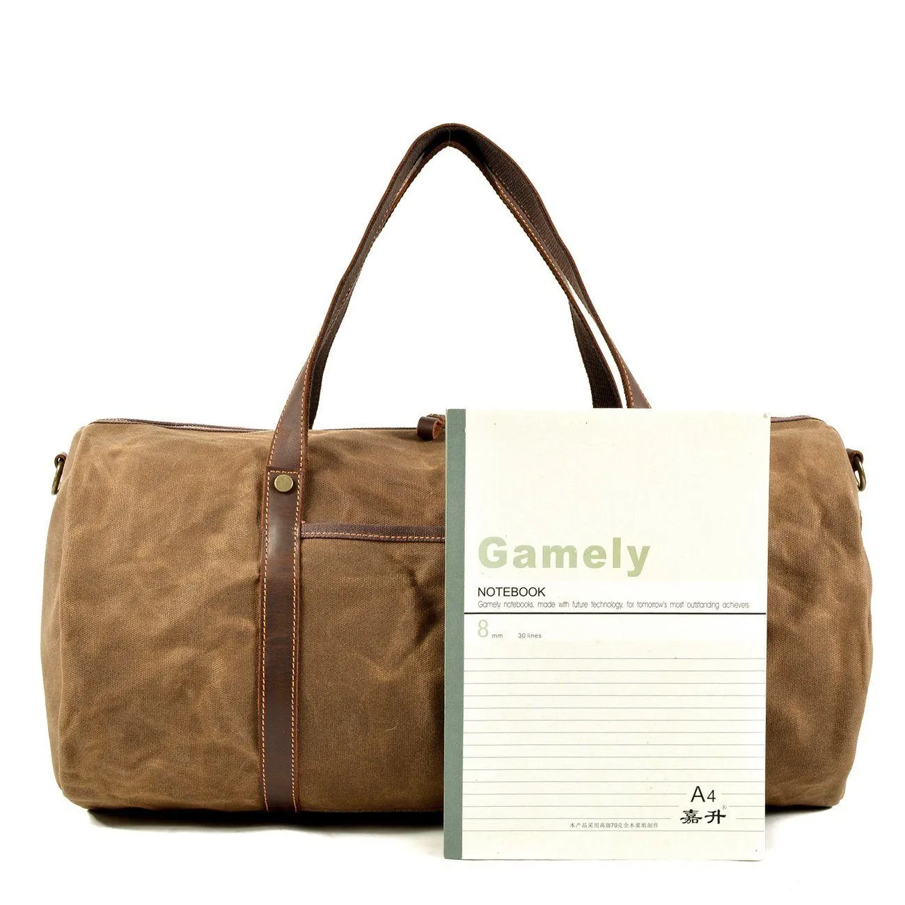 Military-Style Canvas Duffle Bag Handcrafted