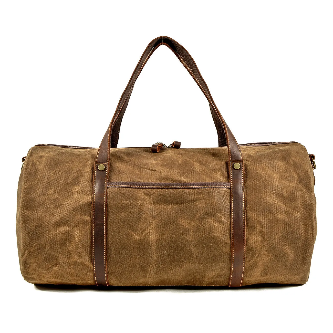 Military-Style Canvas Duffle Bag Handcrafted