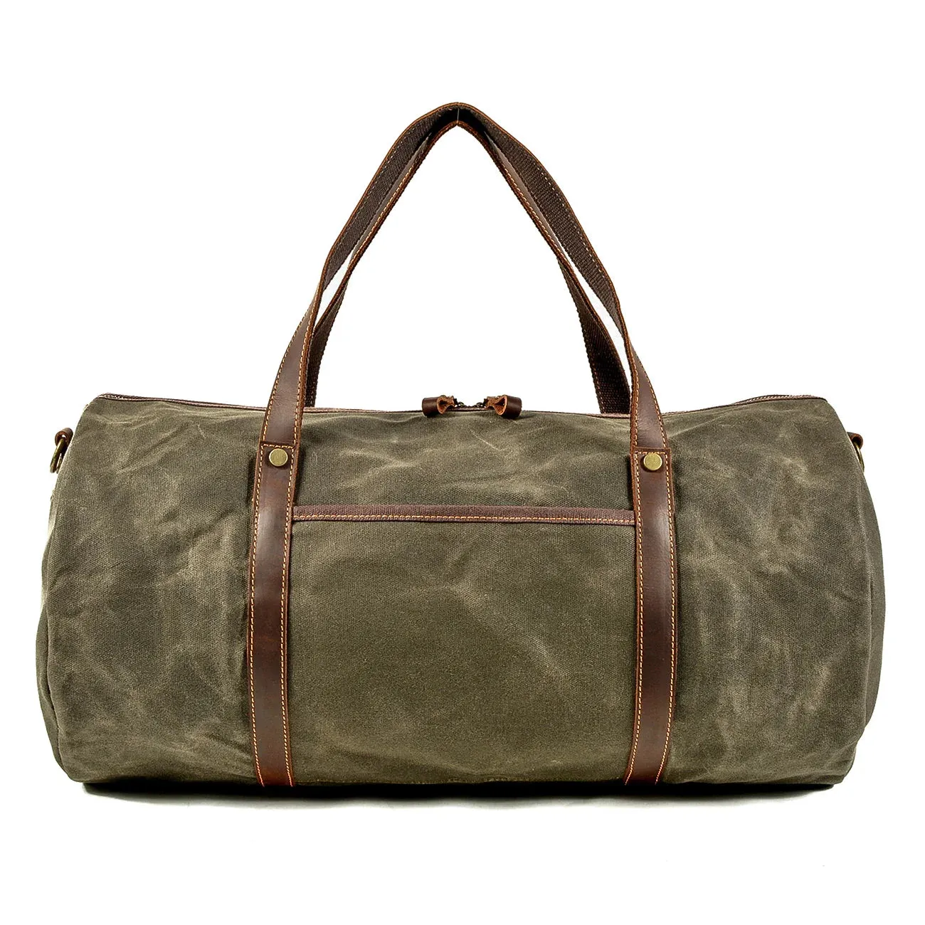 Military-Style Canvas Duffle Bag Handcrafted