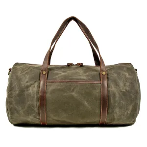 Military-Style Canvas Duffle Bag Handcrafted