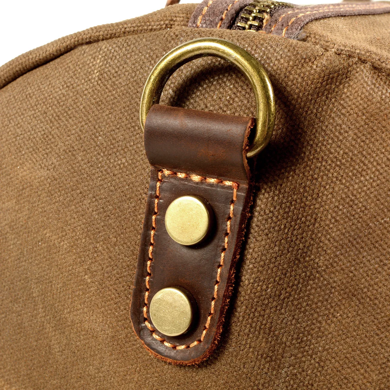 Military-Style Canvas Duffle Bag Handcrafted