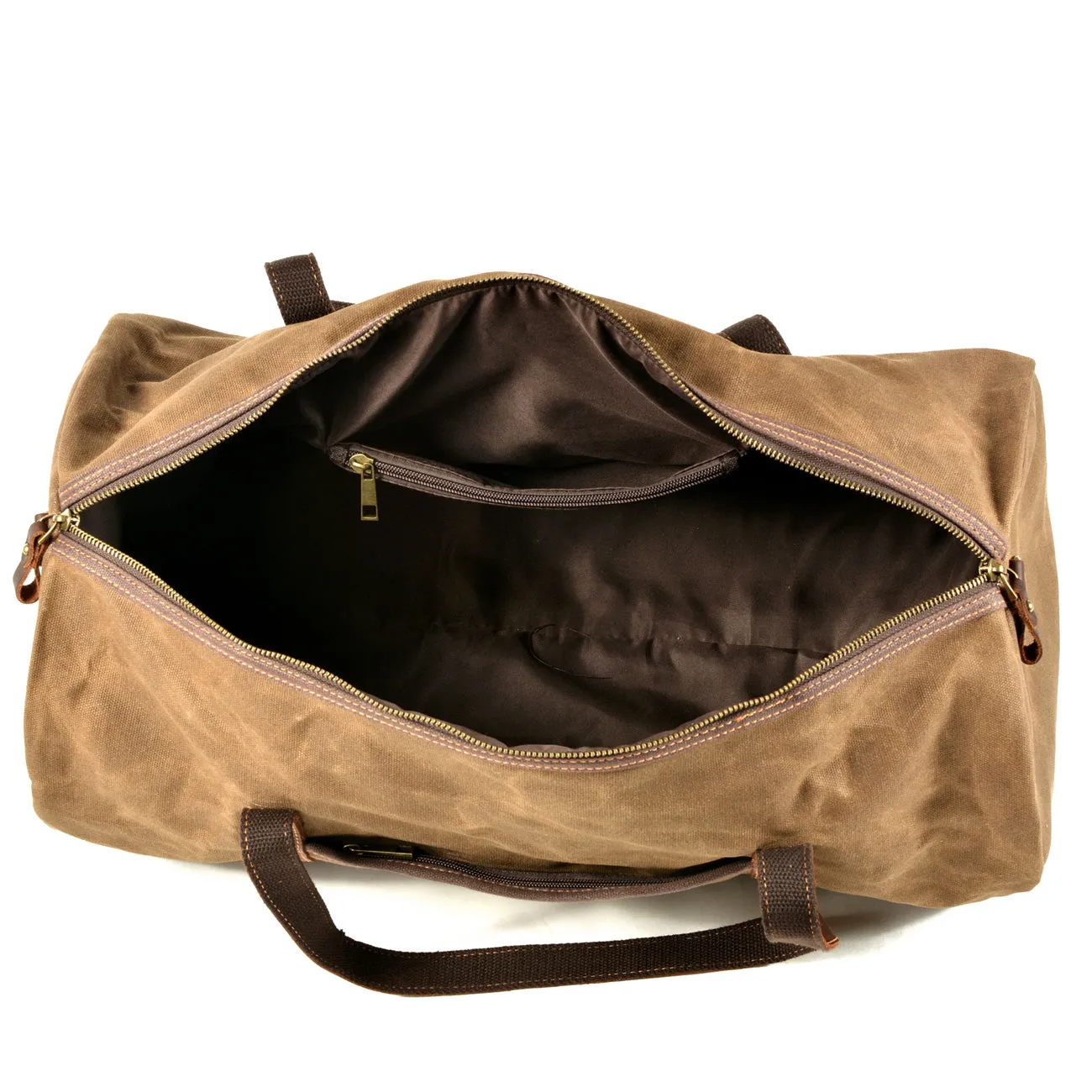 Military-Style Canvas Duffle Bag Handcrafted