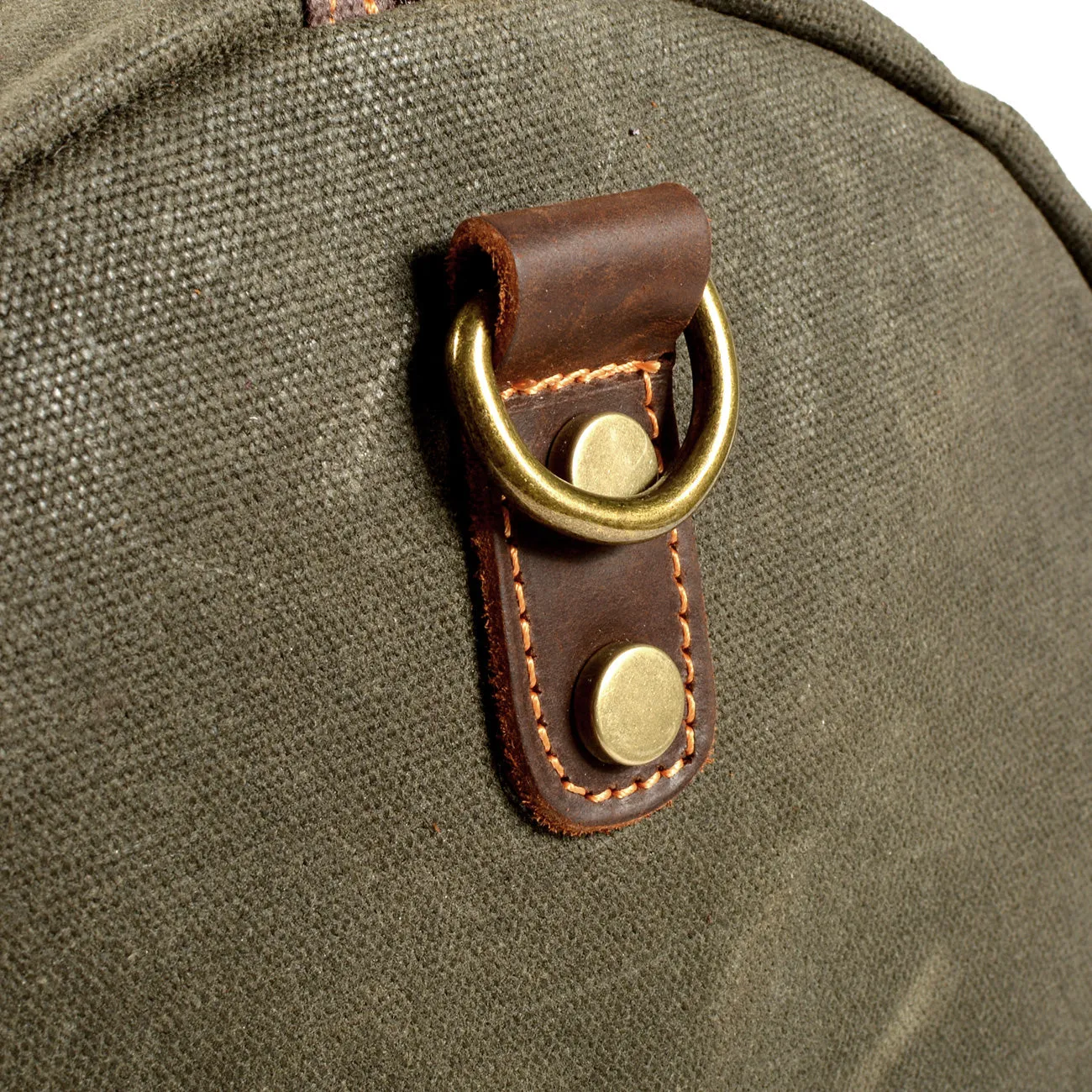Military-Style Canvas Duffle Bag Handcrafted