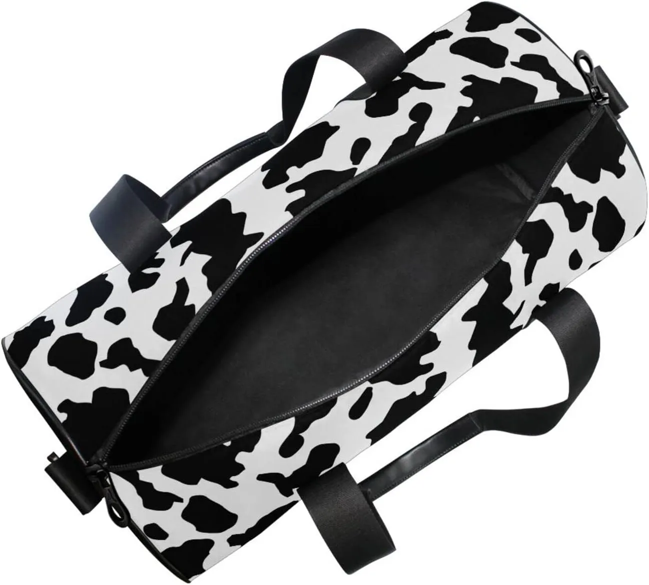 Milk Cow Print Round Duffel Sports Bag Lightweight with Inner Pocket Gym Bag for Men Women Duffle Bag for Travel Sports