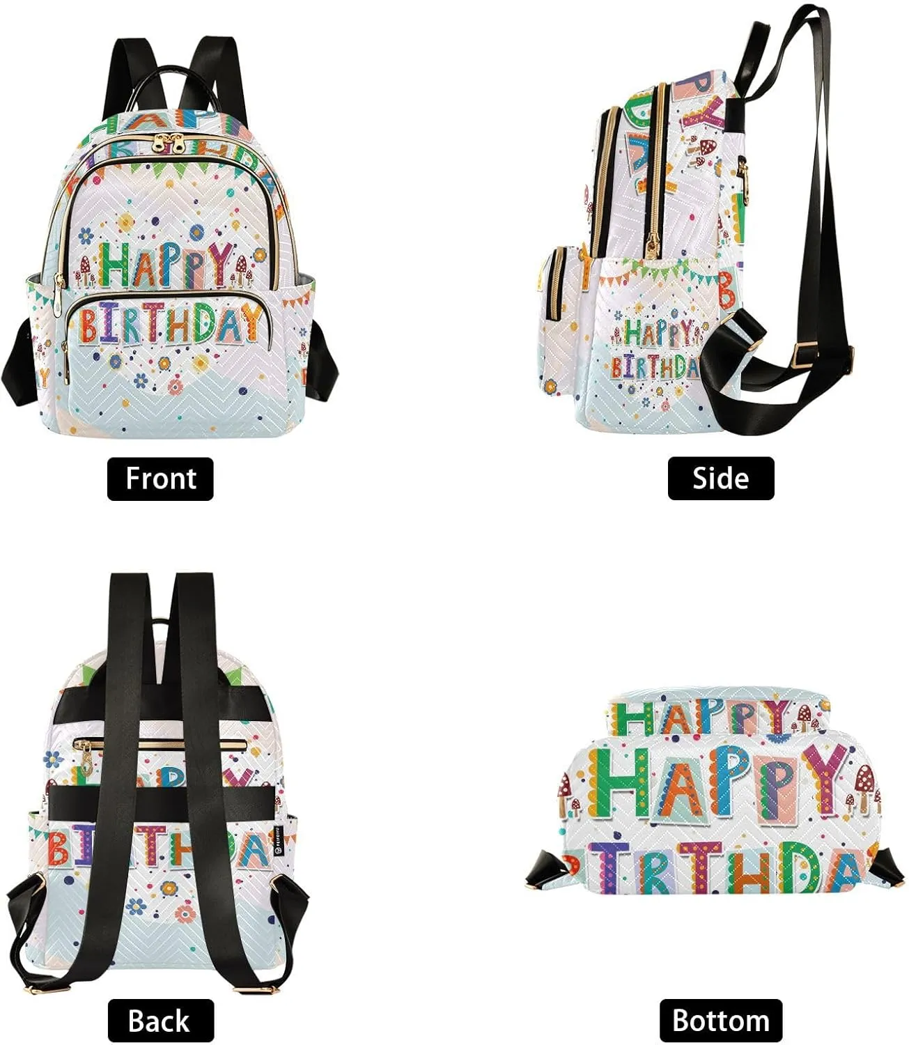 Mini Backpack Purse for Women Printed Purse Printed Backpack for Women Small Convertible Backpack Purse Ladies (color4, Medium)