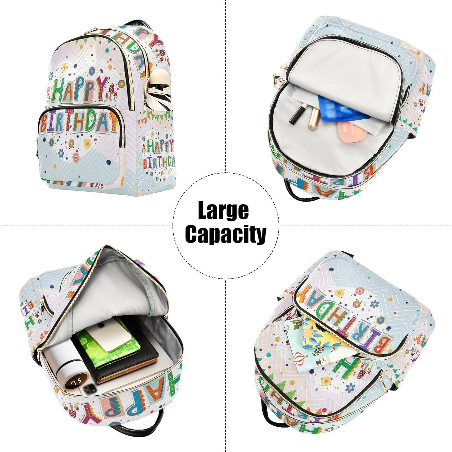Mini Backpack Purse for Women Printed Purse Printed Backpack for Women Small Convertible Backpack Purse Ladies (color4, Medium)