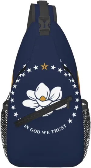 Mississippi State Flag Foldie Crossbody Bag for Men and Women - Durable and Functional Anti Theft Crossbody Bags