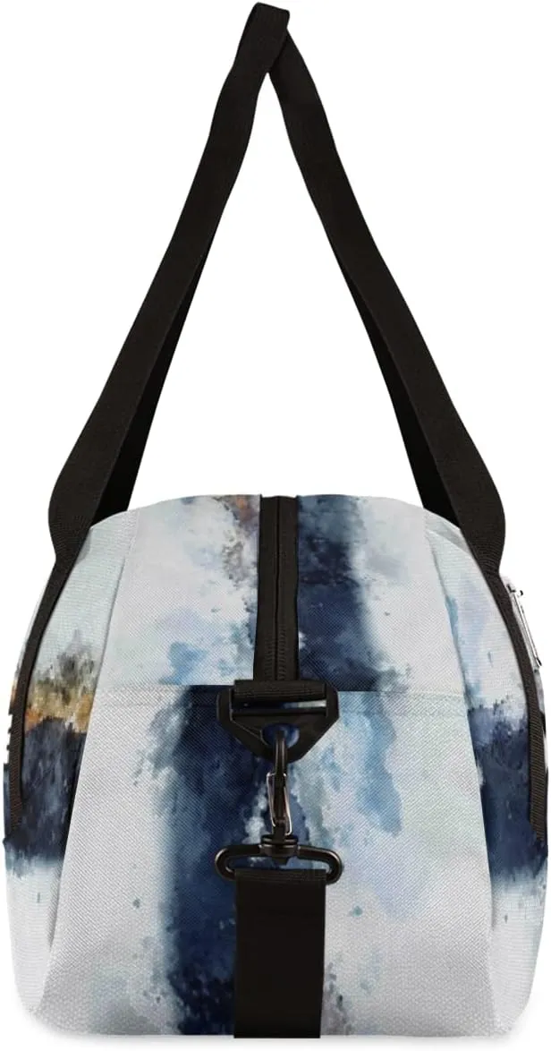 Modern Art Mountain Personalized Kids Duffel Bag for Girls Boys, Mountain Debris Custom Name Dance Bag Overnight Small Duffel Bag Carry On Weekend Travel Bag for School Practice Gymnastics Ballet