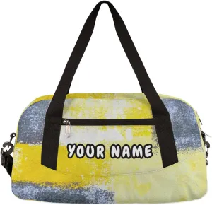 Modern Art Painting Personalized Kids Duffel Bag for Girls Boys, Modern Art Debris Custom Name Dance Bag Overnight Small Duffel Bag Carry On Weekend Travel Bag for School Practice Gymnastics Ballet