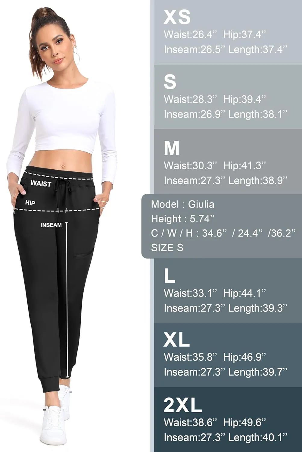 MoFiz Women's Fleece Lined Hiking Pants Water Resistant High Waisted Thermal Joggers Winter Running Sweatpants Zip Pockets