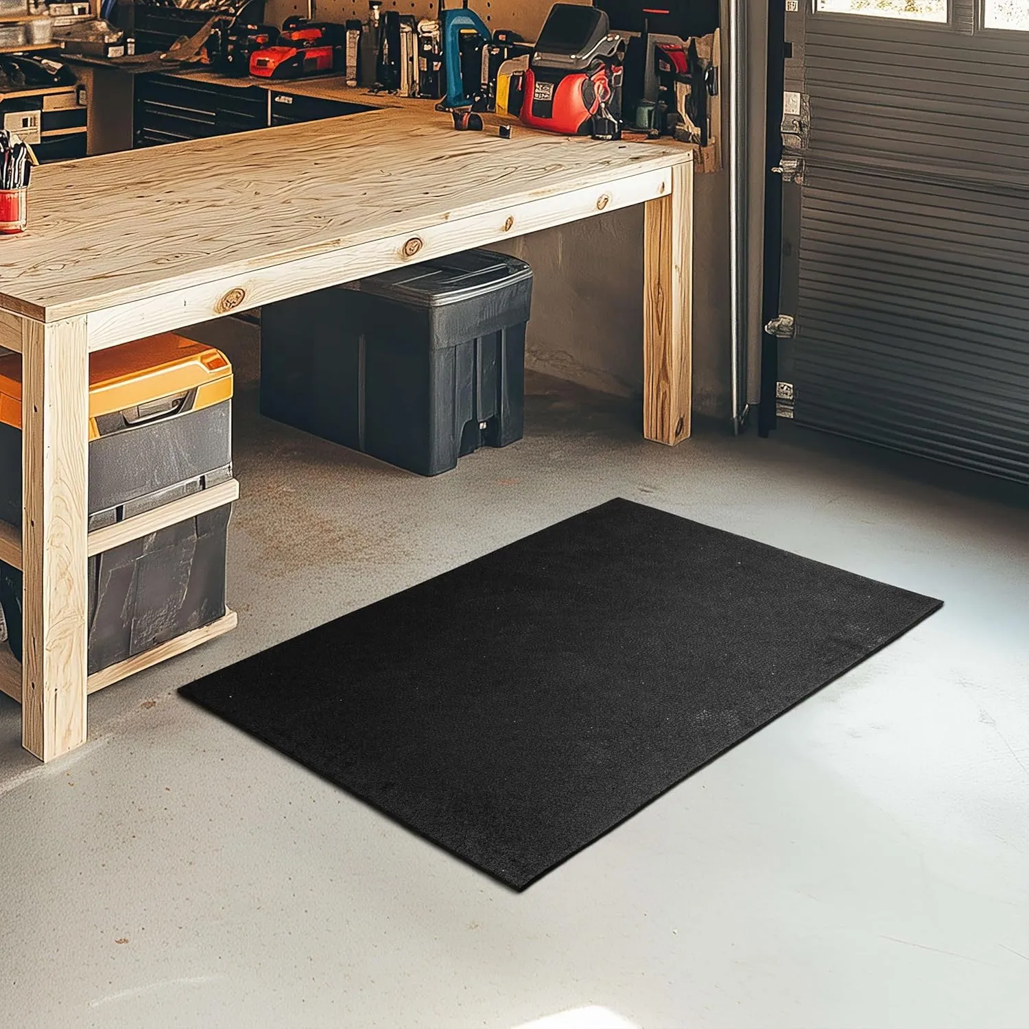 Mohawk Home Heavy Duty Rubber Stall Mat - Gym Floor- Under Dog Crate - All Purpose Utility 3' x 4' - 1/2" Thick