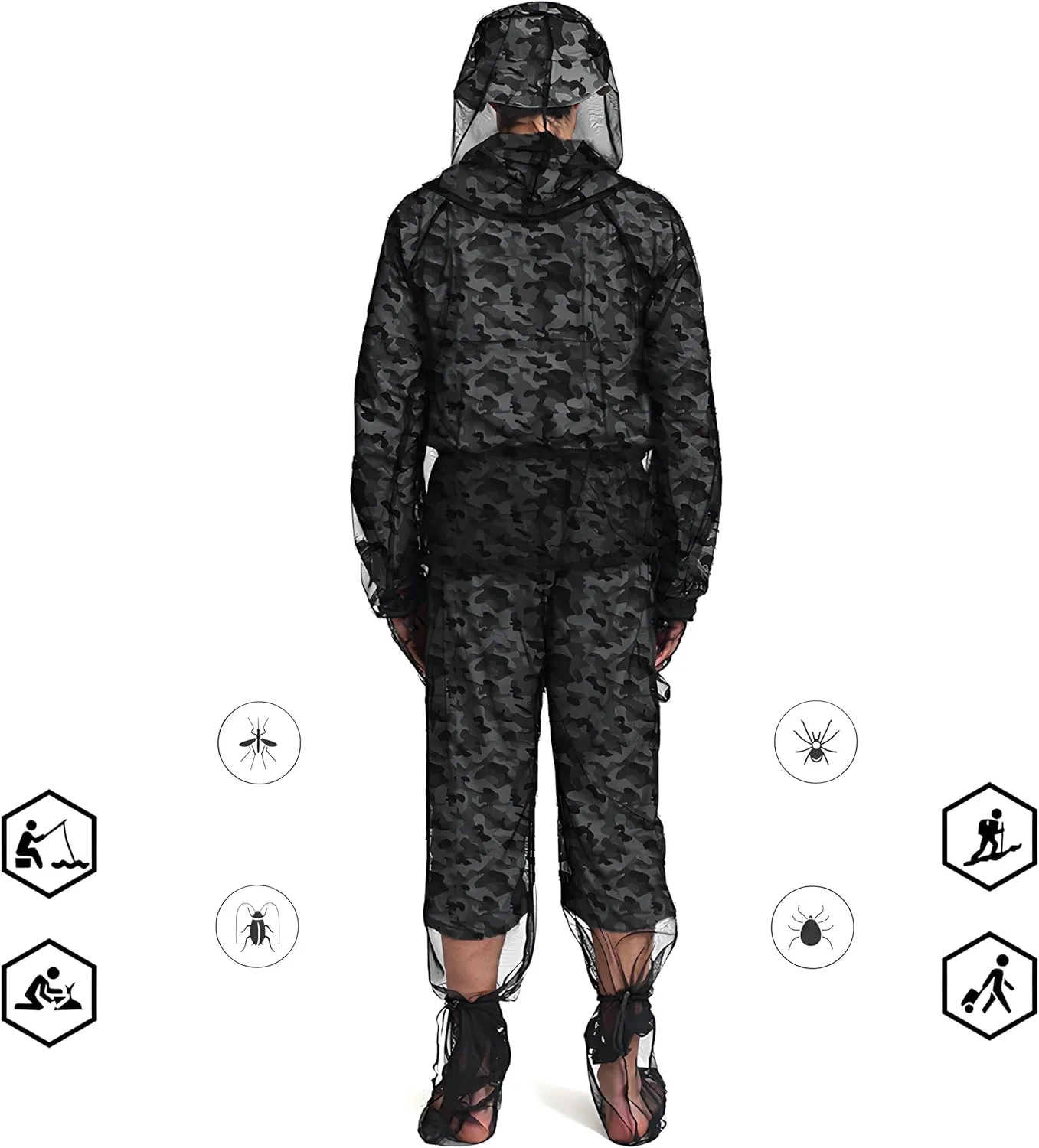 Mosquito Netting Insect Repellent Clothing Mosquito Bug Jacket Full Body Mosquito Net Suit Mosquito Shirt Proof Resistant
