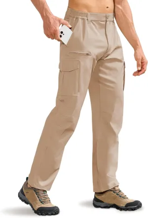 MOURCE Hiking Pants Men Lightweight - Water Resistant Quick Dry Outdoor Cargo Pants for Men with 8 Pockets