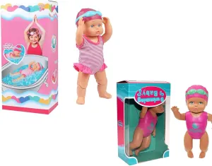 MRGIINRI 2025 New Packaging Waterproof Swimmer Doll, Backstroke Swimming Electric Water Baby, Swimming Baby Doll, for Pools/Bathroom Play (2025 New Upgrade)(C(2 PCS))