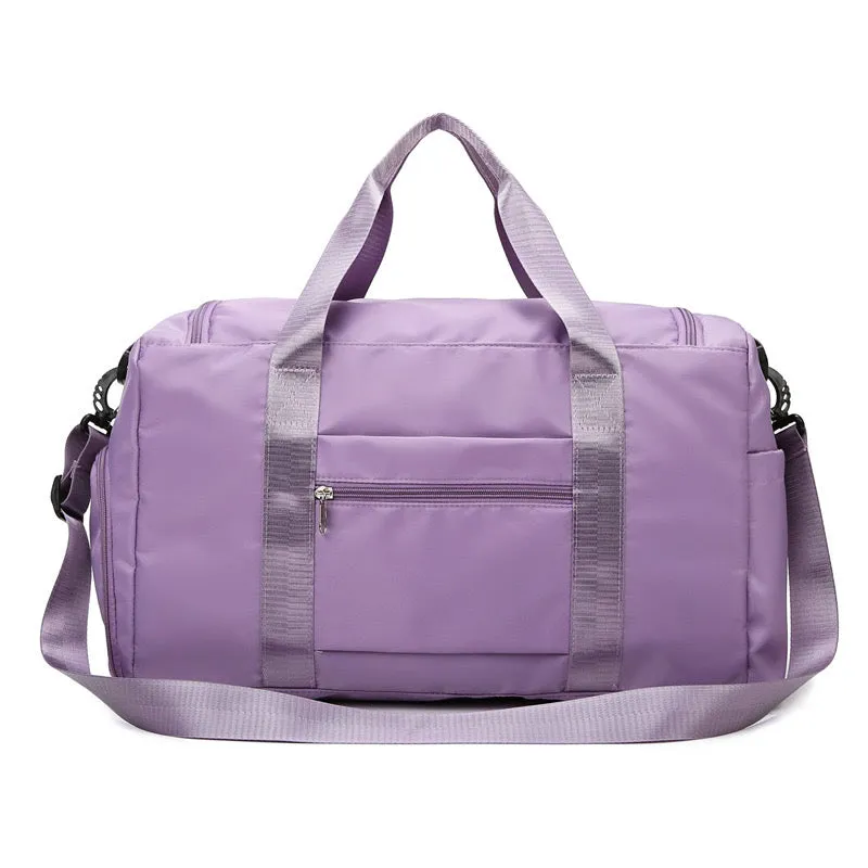 Multi-Pocket Travel Duffle Luggage Bag, Sports Gym Shoulder Bag With Shoe Compartment