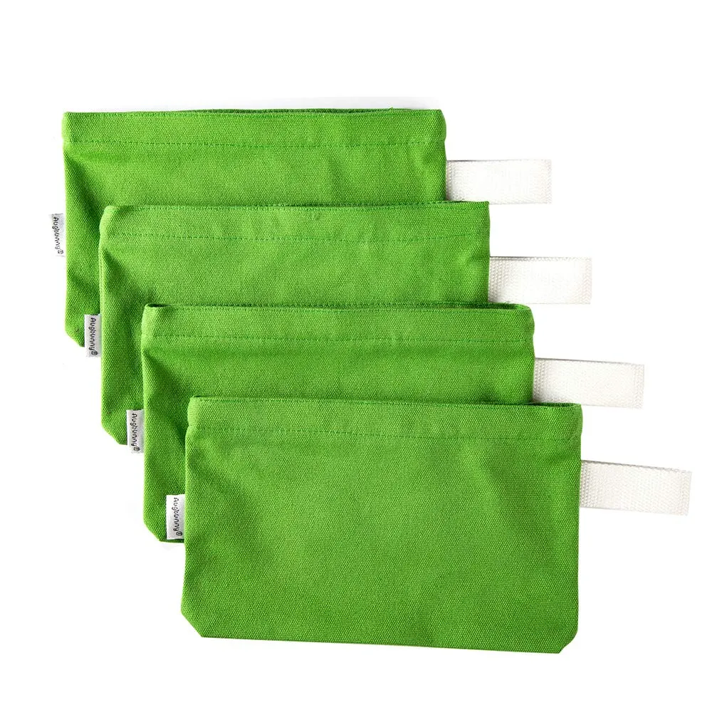 Multi-purpose Cotton Canvas Zipper makeup Bag Pouch 4-pack