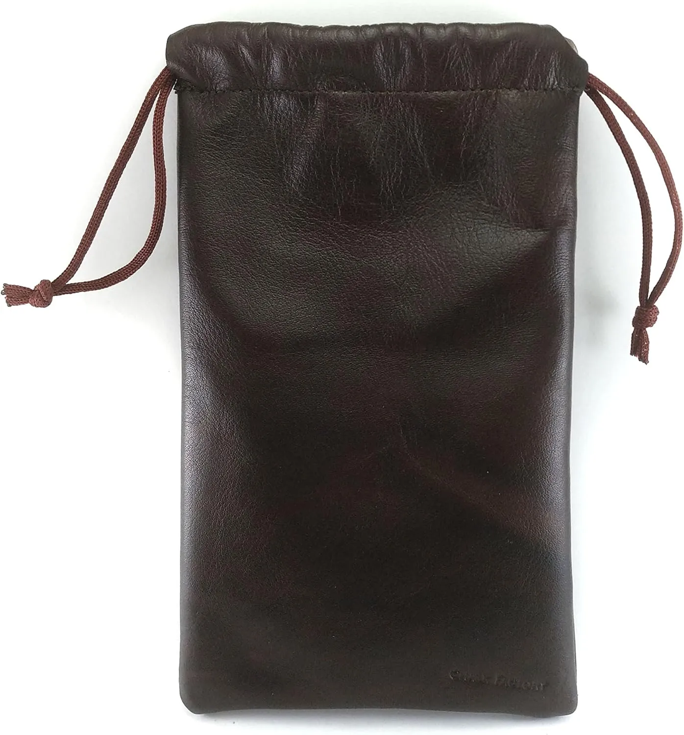 Multiple use Lambskin Leather Pouch with Drawstrings: (Brown, 23 cm X 31 cm)
