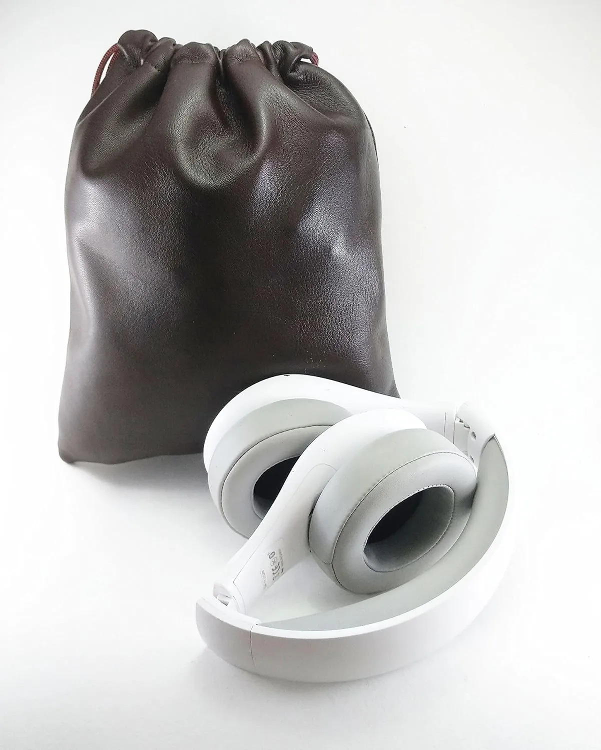 Multiple use Lambskin Leather Pouch with Drawstrings: (Brown, 23 cm X 31 cm)
