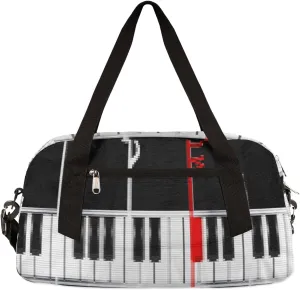 Musical Piano Theme Kids Duffel Bag for Girls Boys Teens, Piano Pixel Wind Dance Bag Overnight Small Duffel Bag Carry On Weekend Sports Gym Travel Bag for School Practice Gymnastics Ballet