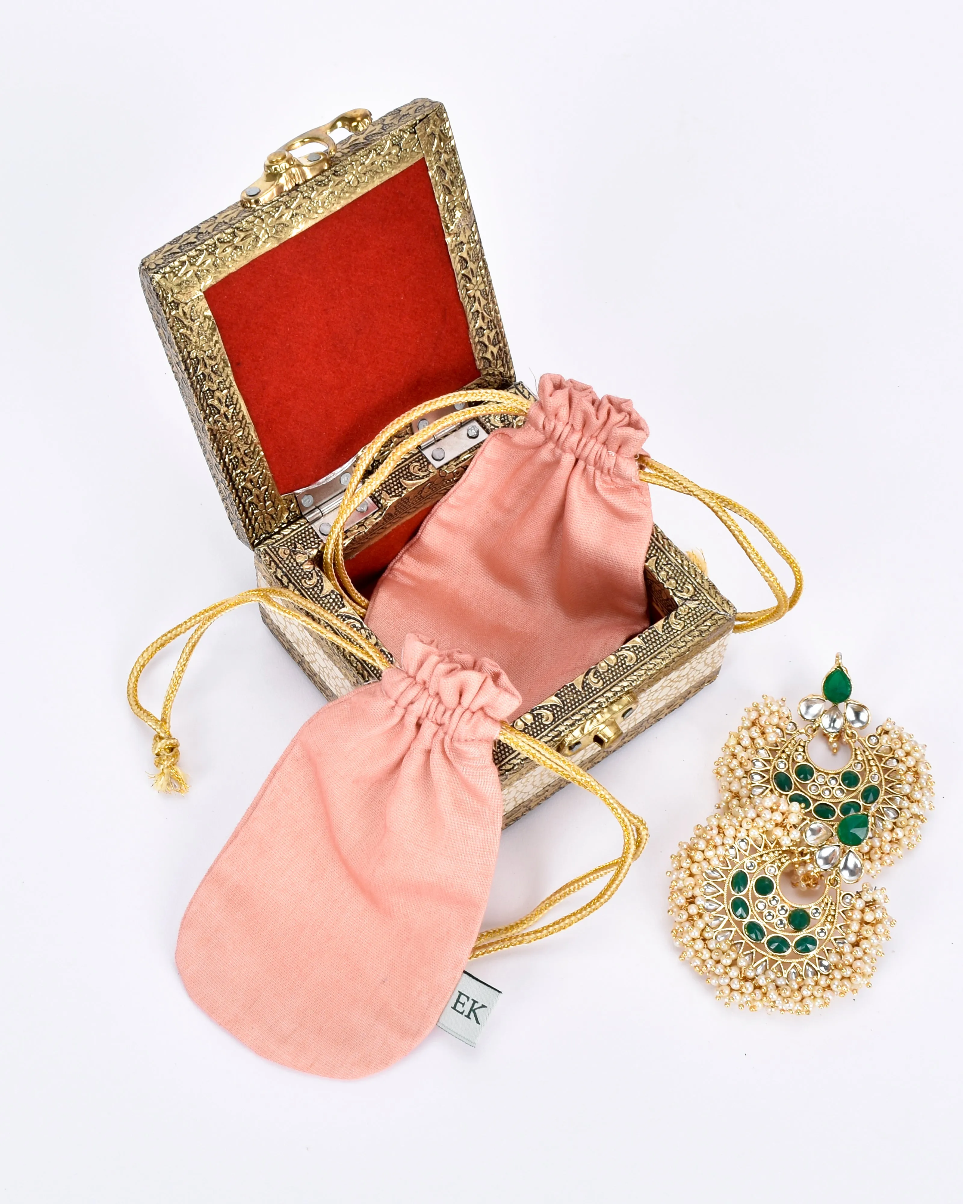 Muslin Jewellery Potli (Set of 2)