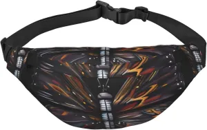 Mystery Butterfly Men'S And Women'S Waist Pack, Crossbody Bag With Adjustable Belt For Running, Traveling, Sports, Hiking