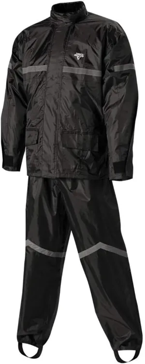 Nelson Rigg Stormrider Rain Suit; 100% Waterproof, Pants and Jacket Included with Reflective Striping (Black, XX-Large)