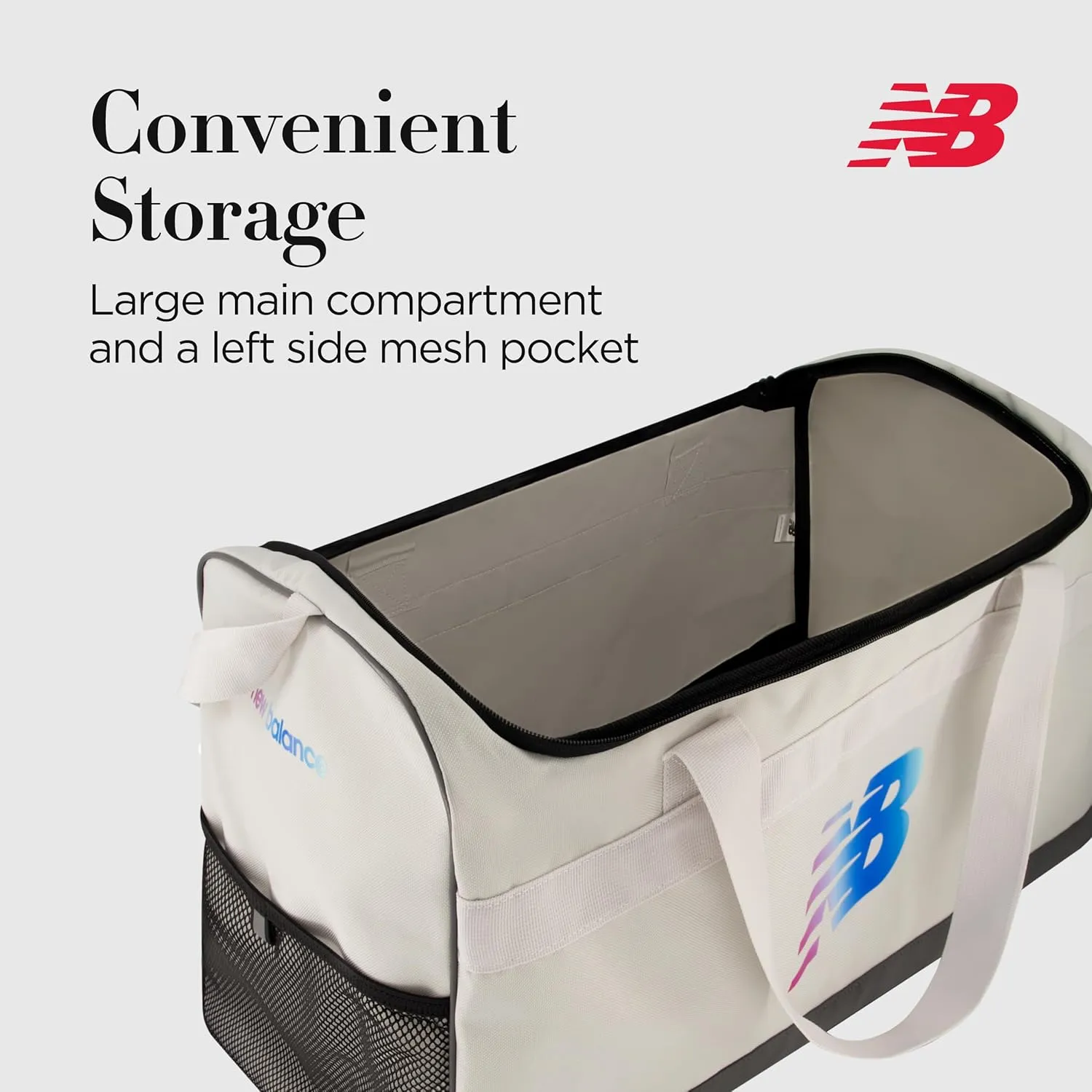 New Balance Duffel Bag, Medium Gym Travel Luggage with Carry Handles and Adjustable Shoulder Strap