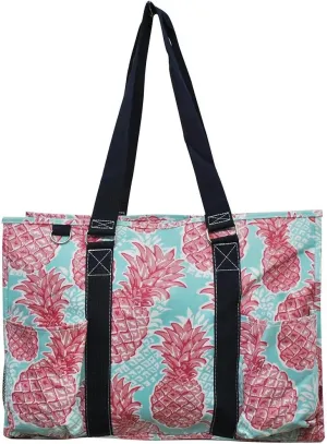 NGIL All Purpose Organizer 18" Large Utility Tote Bag 2018 Spring Collection (Summer Pineapple Navy)